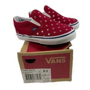 Vans Classic Slip on US Toddler 8 Red Blue